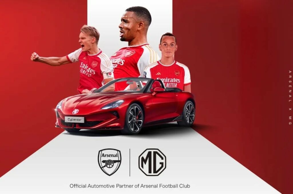 MG tài trợ CLB bóng đá Arsenal