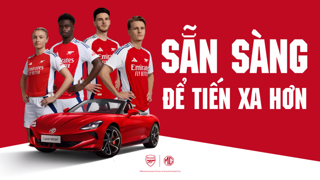 MG tài trợ Arsenal
